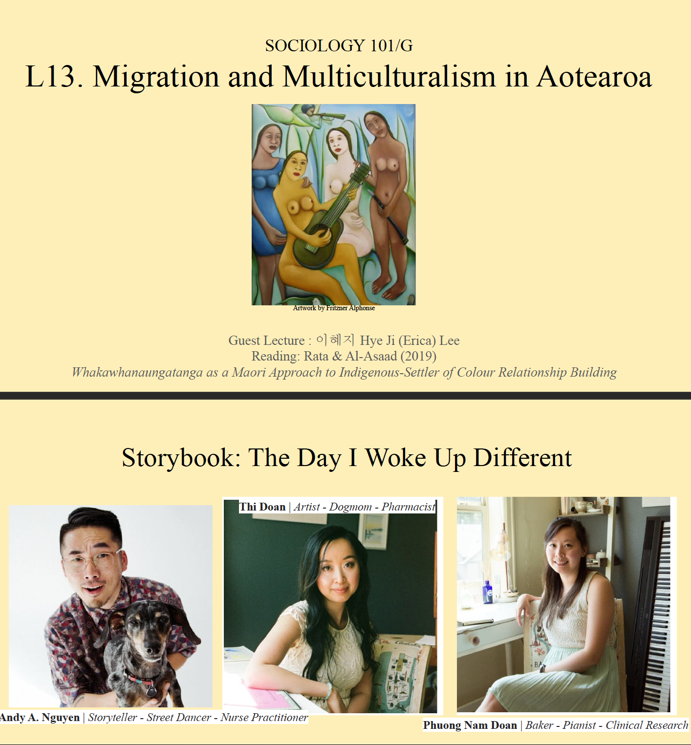 Hye Ji Erica Lee Lectures On Migration With The Day I Woke Up Different